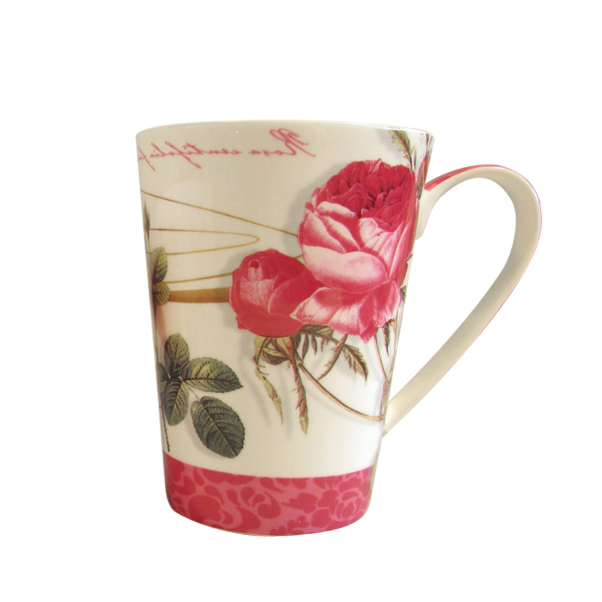 Kaffeebecher Brillantporzellan Iglu - Dekor Rose