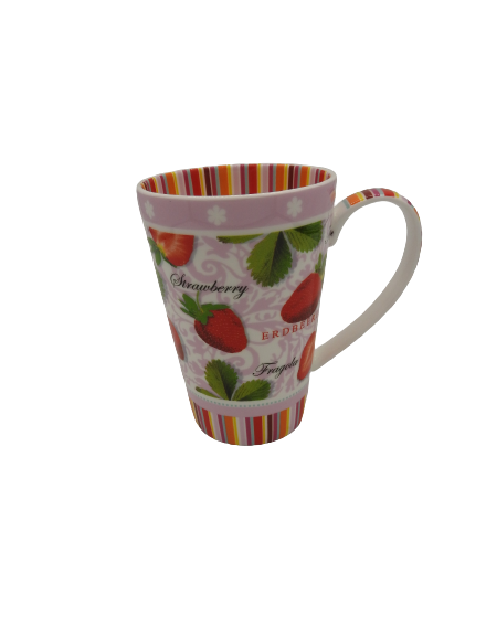 Tasse Brillantporzellan Iglu - Dekor pink Erdbeer Kaffeebecher
