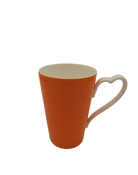 Tasse Brillantporzellan Iglu - Dekor Orange Kaffeebecher